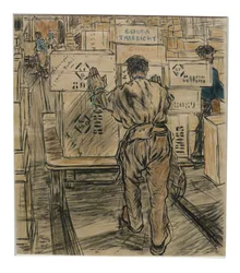 Magazijnen, 1 von 12 Lithografien, die Toorop über die Herstellung von Kerzen machte